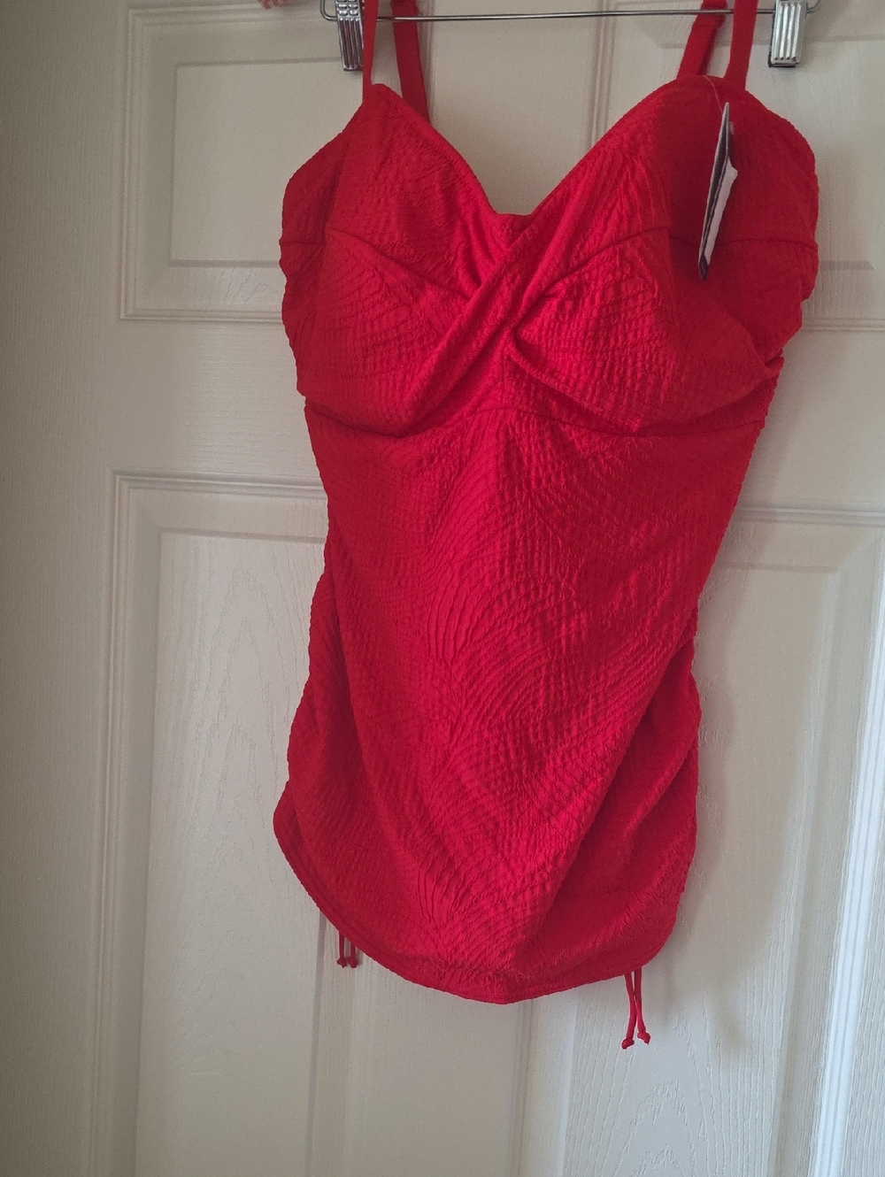 Fantasie Red Textured Tankini Top